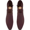 CLARKS WOMENS SUEDE STRETCH ANKLE BOOT - BROWN